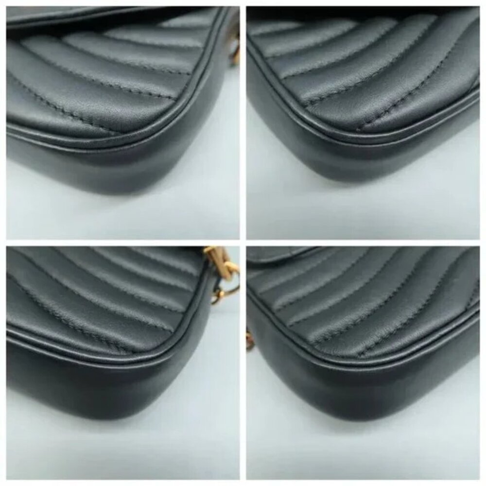 100% Authentic Louis Vuitton New Wave Black W/P Leather Satchel - Picture 7 of 12